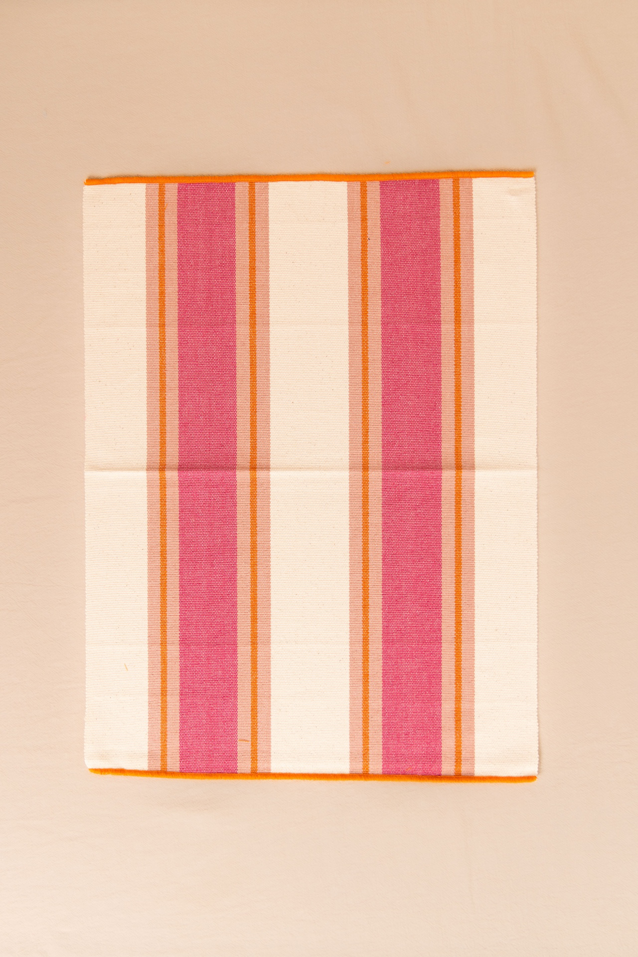 Pink Striped Placemat Set