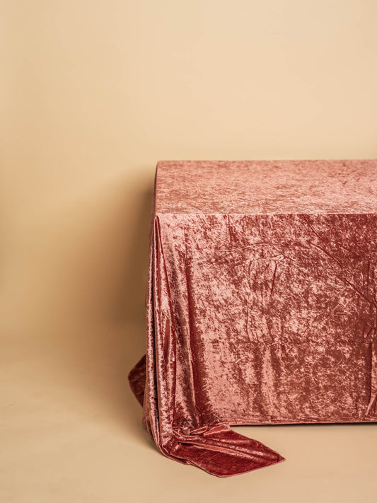 Pink Velvet Tablecloth