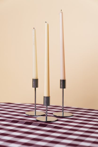 Plain Silver Candlestick Holder