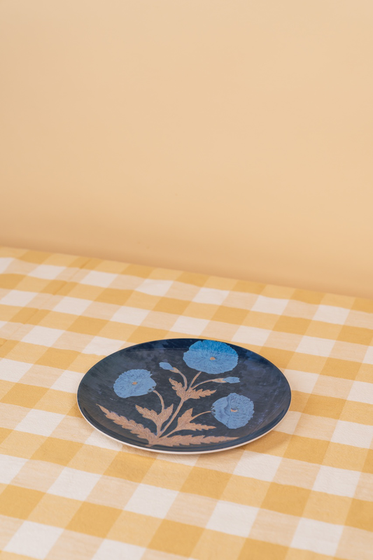 Poppy Blue Dinner Plate