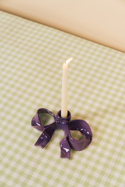 Purple BowKnot Candle Holder