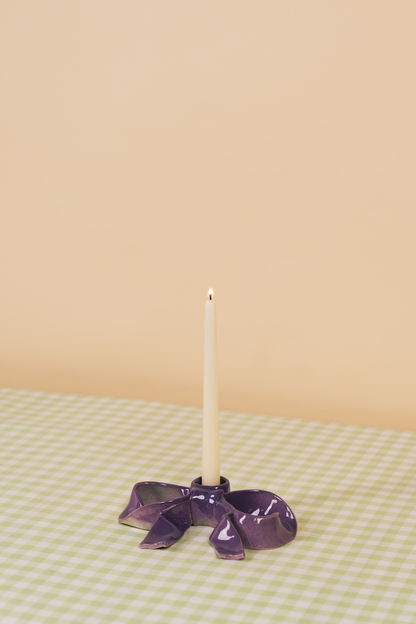 Purple BowKnot Candle Holder
