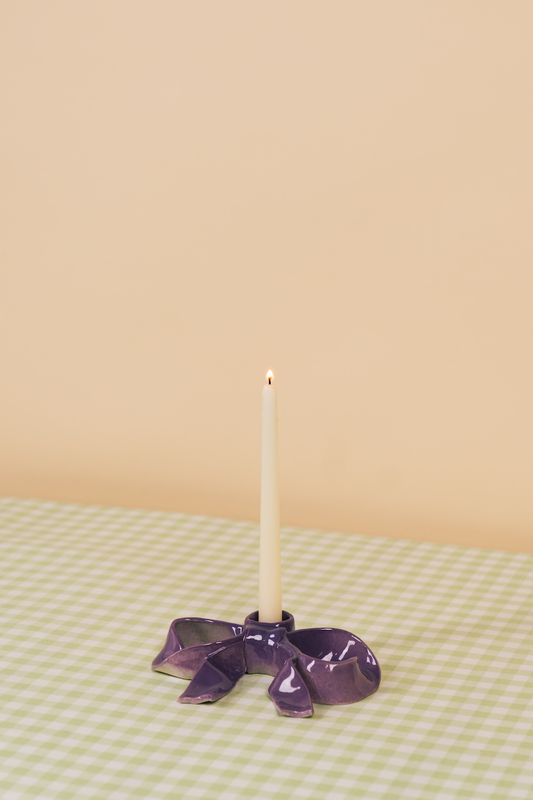 Purple BowKnot Candle Holder