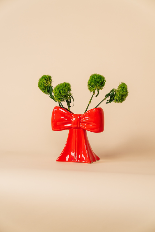 Red Bow Vase