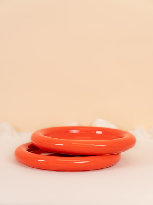 Red Bubble Plate 