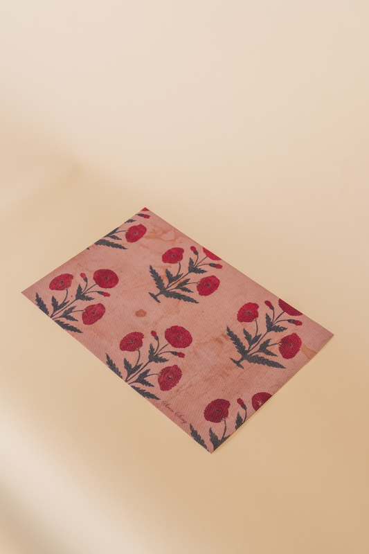 Red Poppy Vinyl Placemat Set
