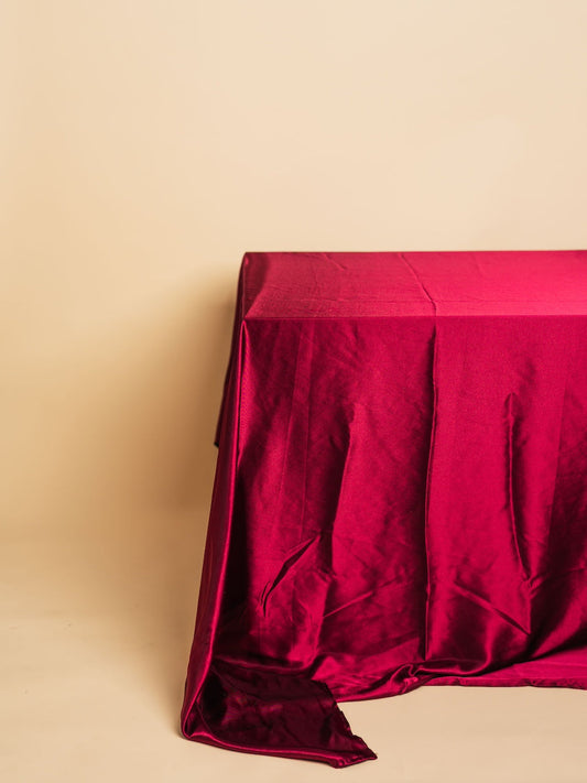 Red Satin Tablecloth