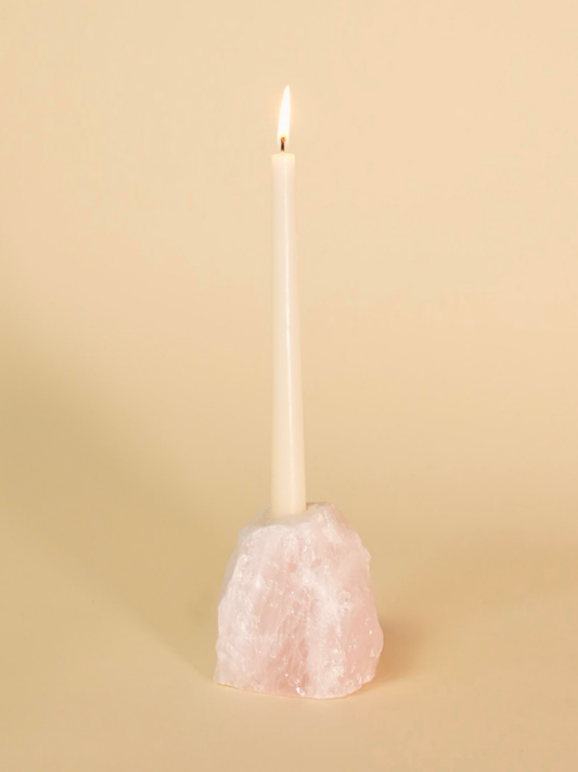 Rose Quartz Candle Holder