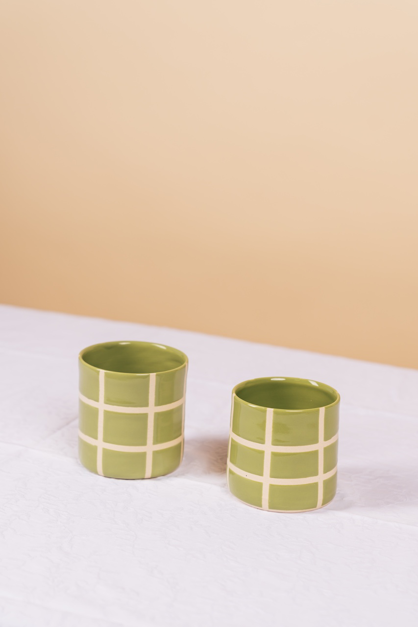 Sage Tile Cup Set of 4