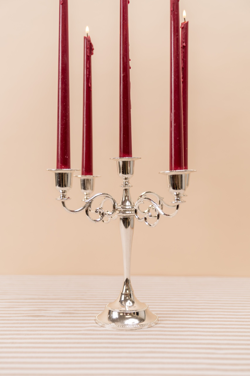 Silver 5-arm Candelabra