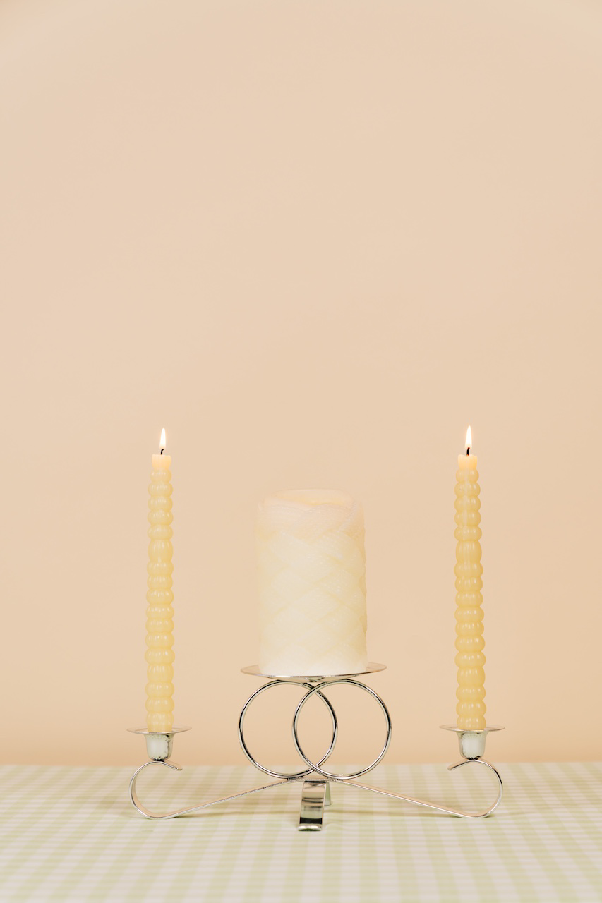 Silver Centerpiece Candle Holder