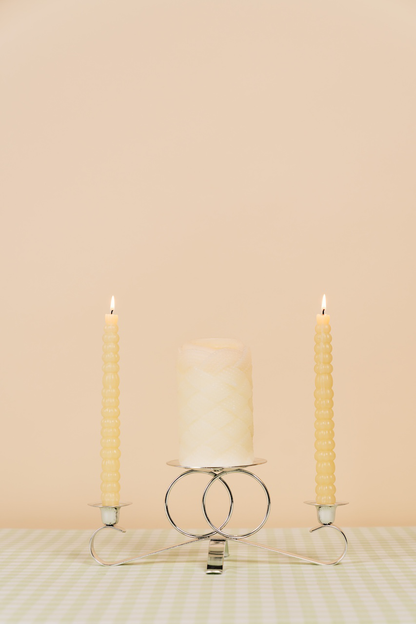 Silver Centerpiece Candle Holder
