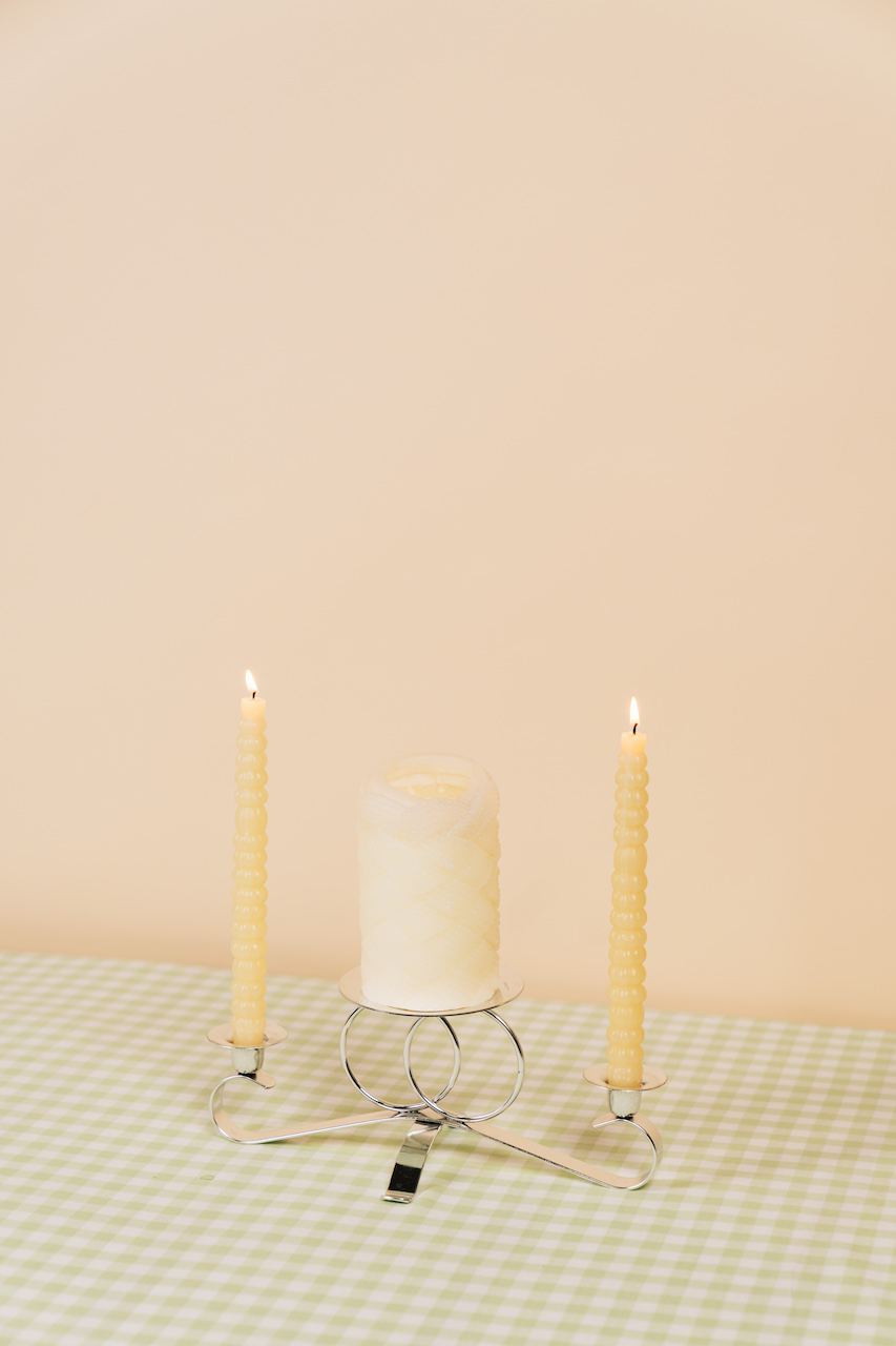 Silver Centerpiece Candle Holder