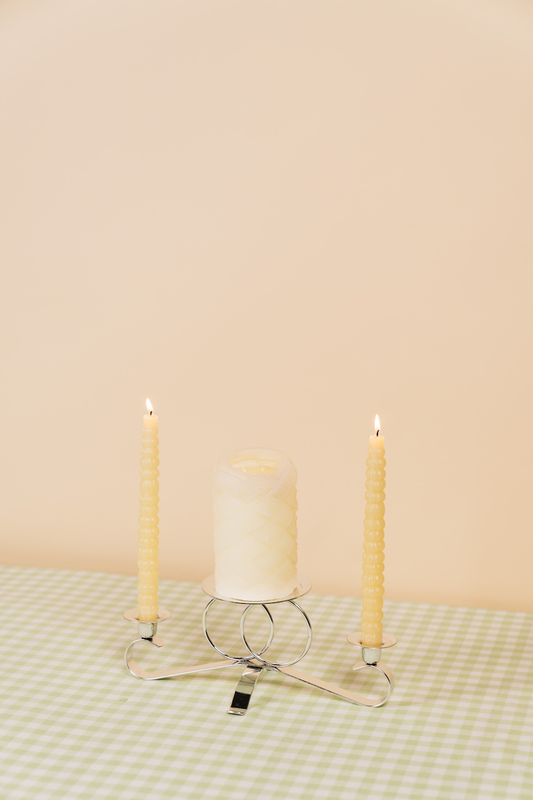 Silver Centerpiece Candle Holder