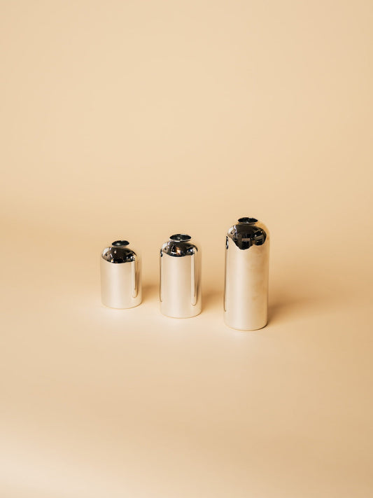 Silver Cylinder Vase