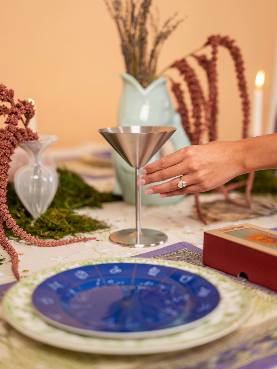 Stainless steel martini glass
