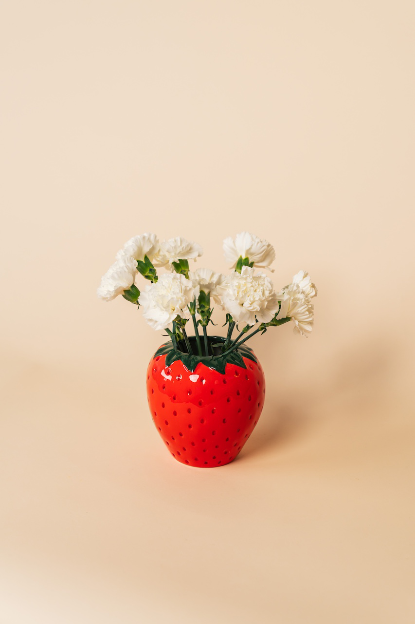 Strawberry Fields Ceramic Vase