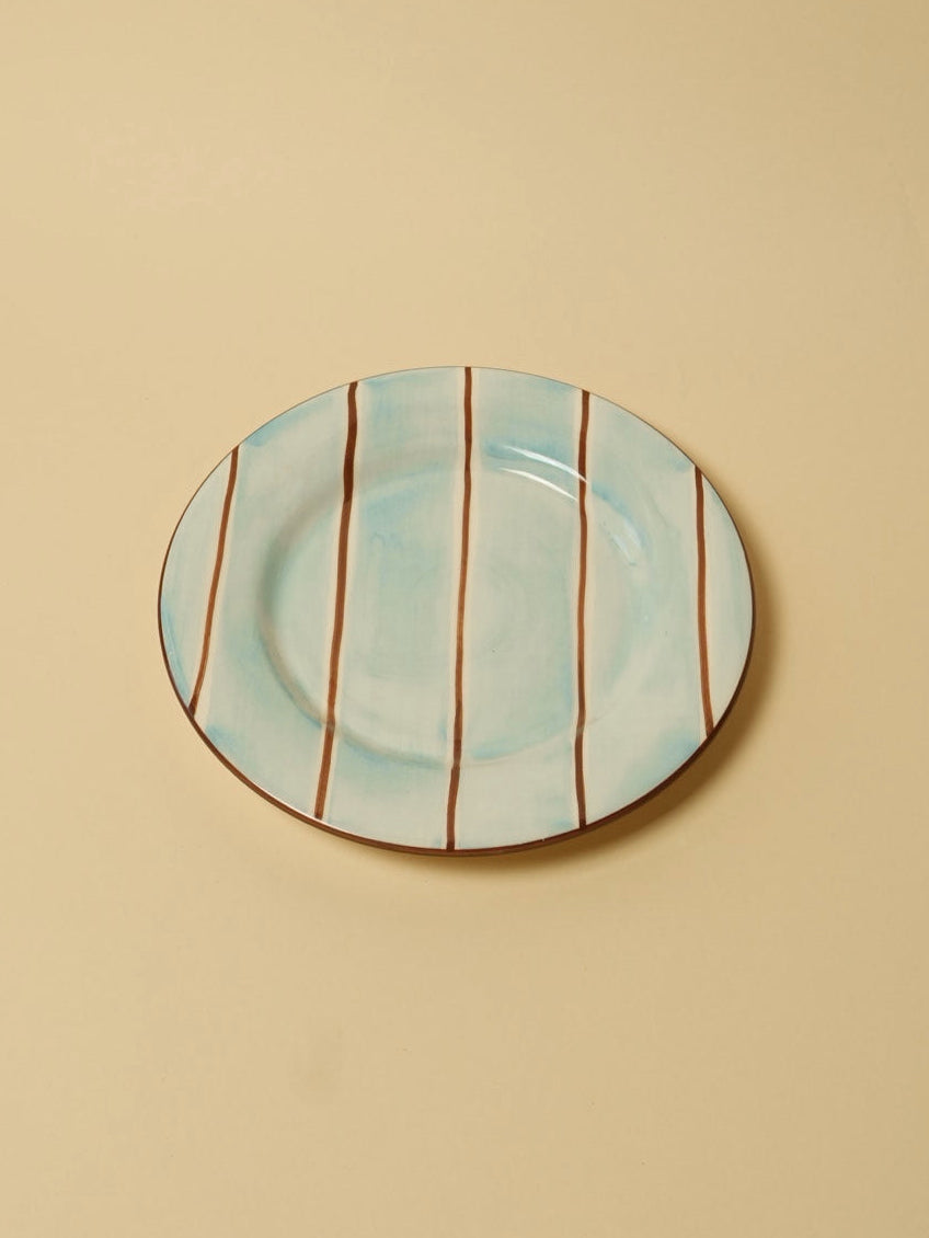 Blue Pajama Stripe Side Plate Set