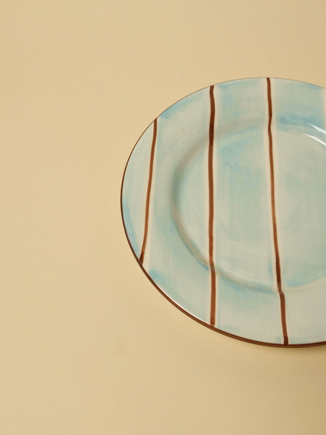 Blue Pajama Stripe Side Plate Set