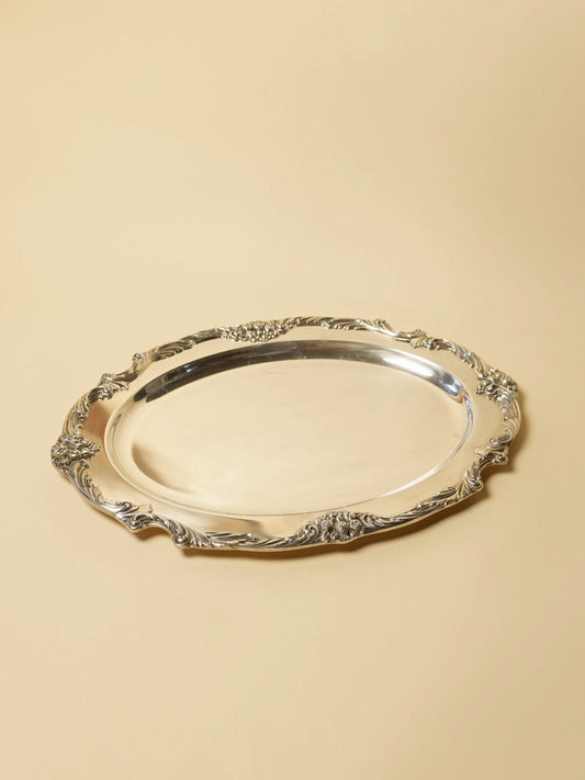 Vintage Silver Oval Platter
