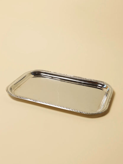 Vintage Rounded Edge Silver Platter