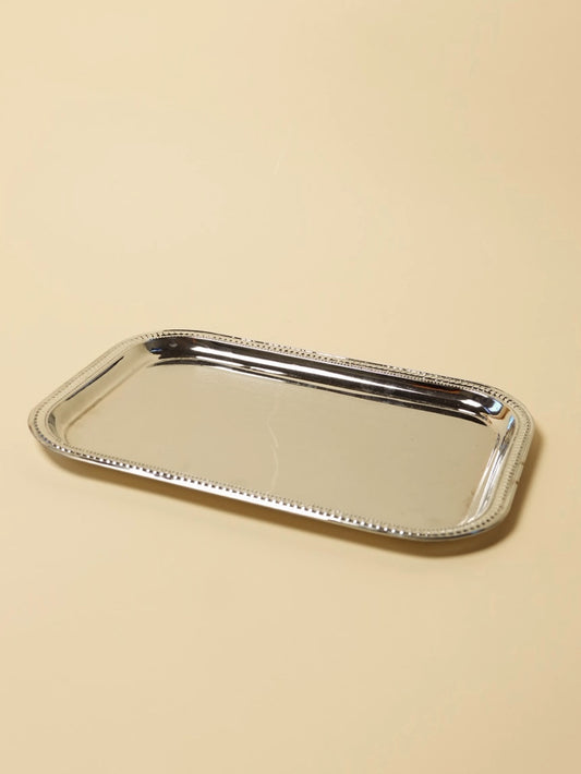 Vintage Rounded Edge Silver Platter