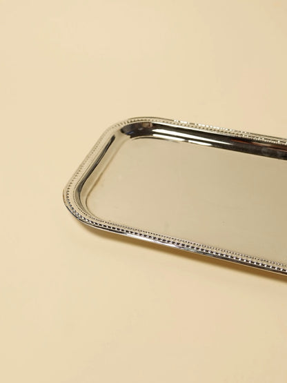 Vintage Rounded Edge Silver Platter