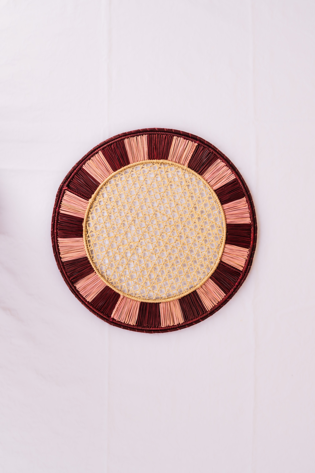Twist Placemat Burgundy & Pink Set