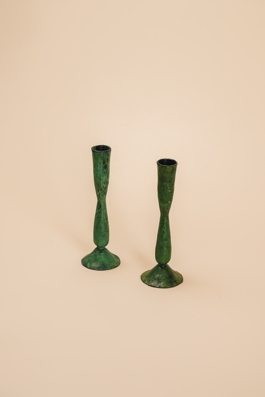 Verdigris Shelley Candle Holder - Medium
