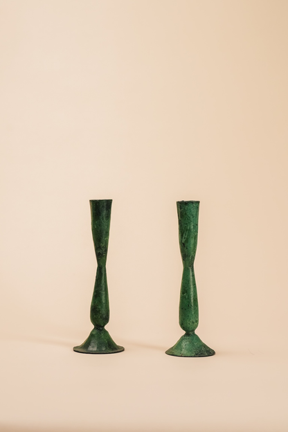 Verdigris Shelley Candle Holder Set - Medium