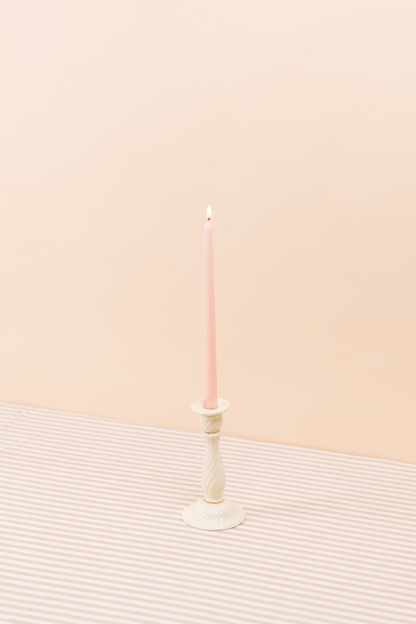 Vintage Column Gold Trim Candlestick Holder