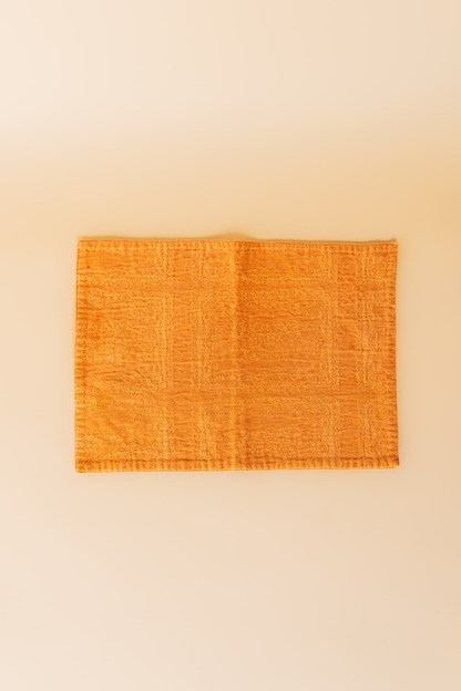 Vintage Reversible Orange Placemat Set