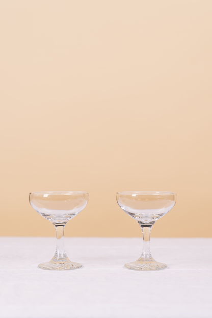 Vintage Short Crystal Coupe Glass