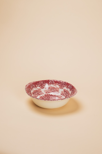 Vintage Red Toile Bowl