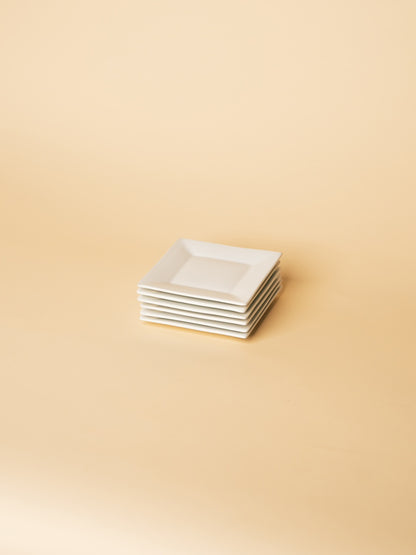 White Appetizer Plate Set