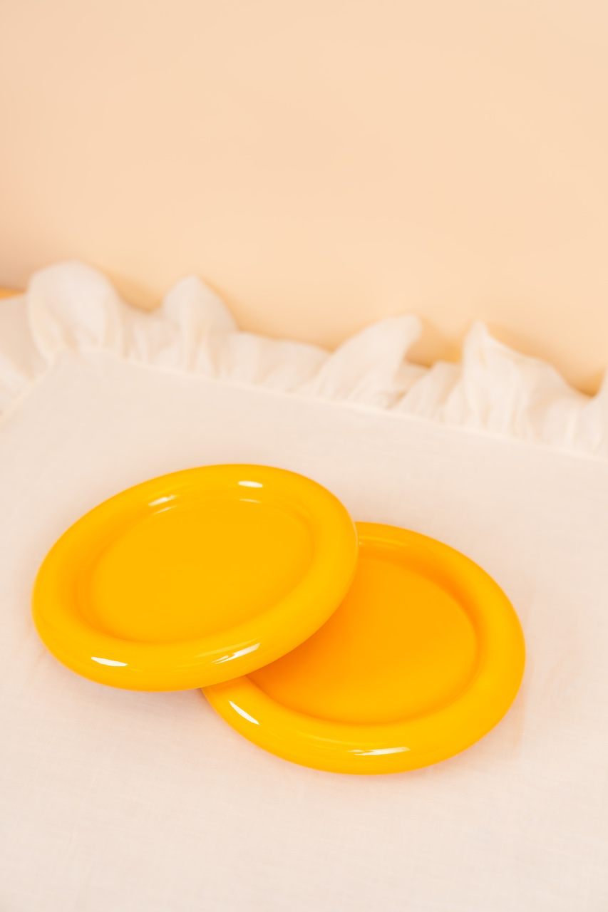Yellow Bubble Plate