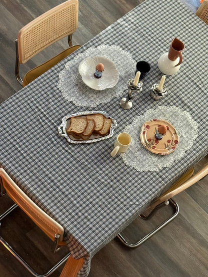 Black Gingham Tablecloth